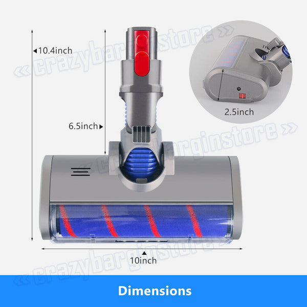 Cordless Vacuum Cleaner Floor Brush Fluffy Roller Head For Dyson V7 V8 V10 V11 - Lets Party