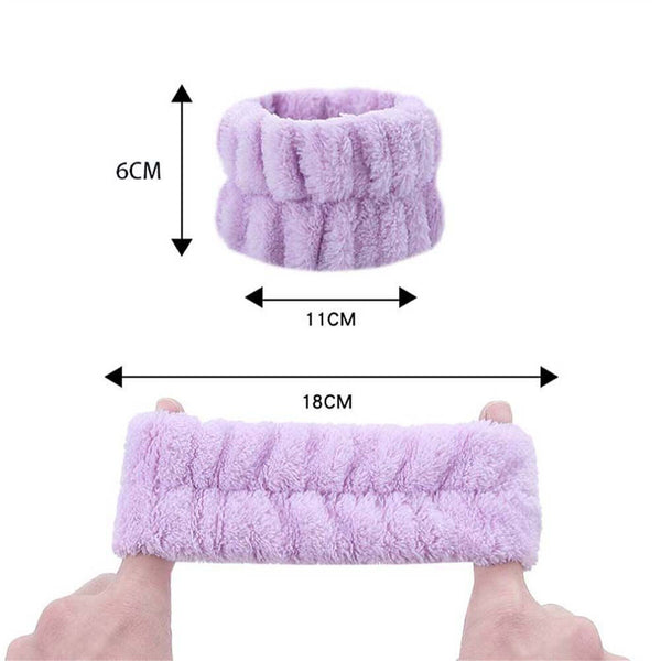 1X Face Wash Wristbands Microfiber Absorbent Wrist Washband Washing Face Spa New