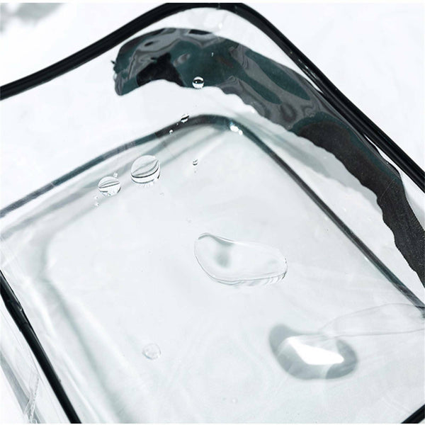 4Pcs PVC Toiletry Bag Clear Transparent Plastic Travel Cosmetic Make Up Zipper A