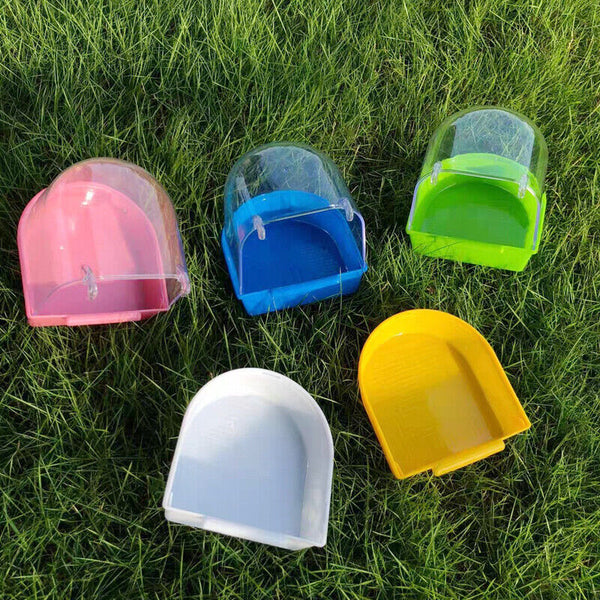 Bird Water Bath Tub For Pet Cage Hanging Bowl Parrot Birdbath Pet Cleaning AU