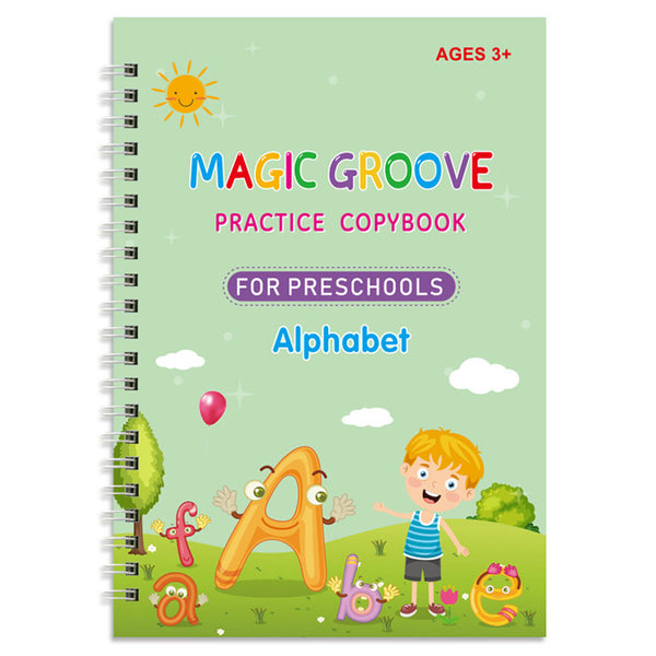 4X Groovd Magic Copybooks Grooved Children's Handwriting Book Practice Set Gift