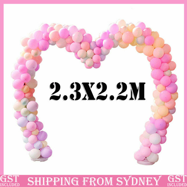 2.3x2.2M Love Heart Arch Stand Balloons Column Party Stage Wedding Aisle Decor
