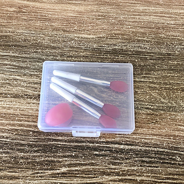 Silicone Lip Balms Lip Mask Brush with Sucker Dust Cover Makeup Applicator