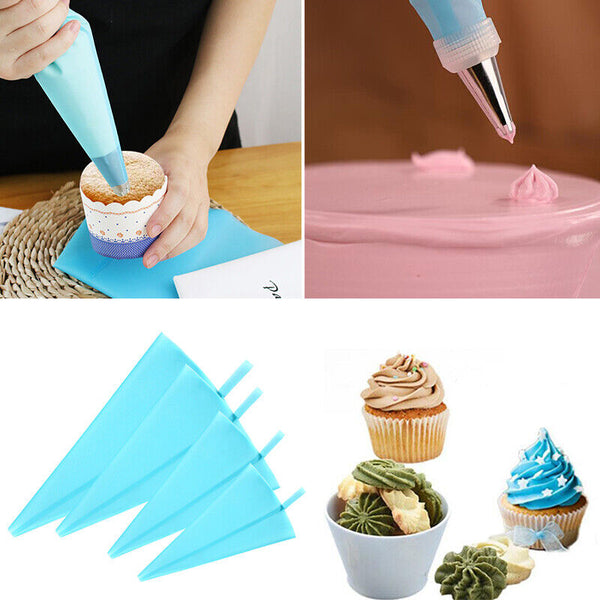 4 Size Cake Decorating Tool Icing Piping Silicone Pastry Bag DIY Reusable Cream