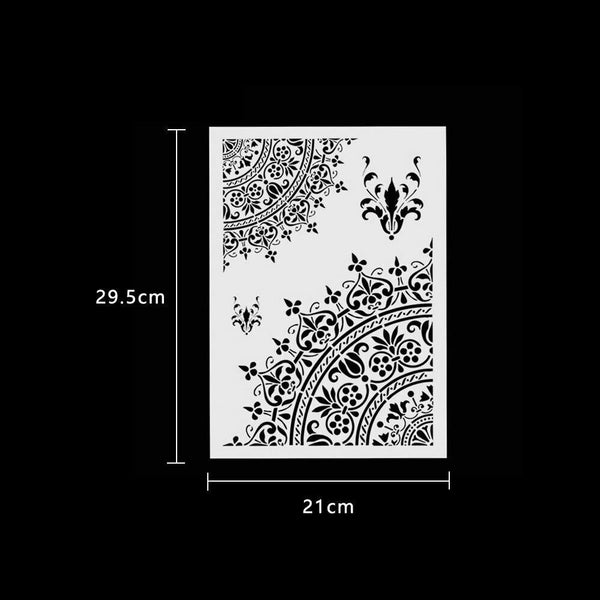 A4 Craft Mandala Stencils Template For Walls Painting Scrapbooking Stamping Art