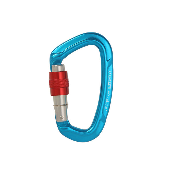 25KN Screwgate Locking Rock Climbing Carabiner Clip Aluminum D Ring Hook Buckle