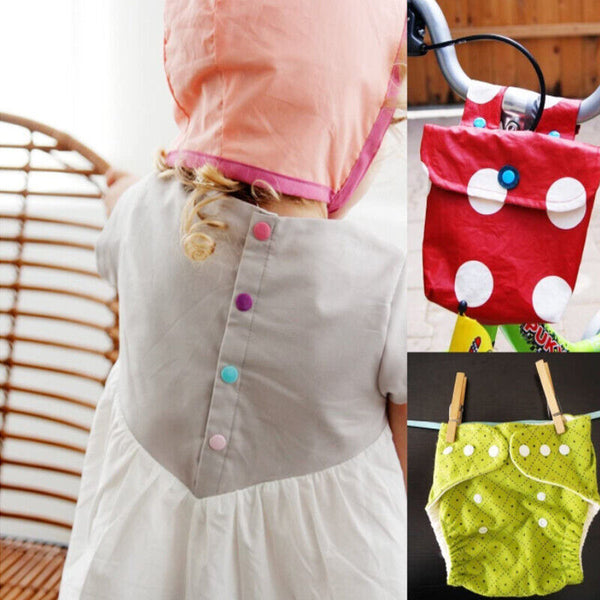 100 Set Size 20 T5 White Plastic Resin Press Studs Snap Fasteners Poppers New AU