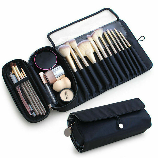 Portable Makeup Bag Cosmetic Brush Case Holder Pouch Organizer Travel Storage AU