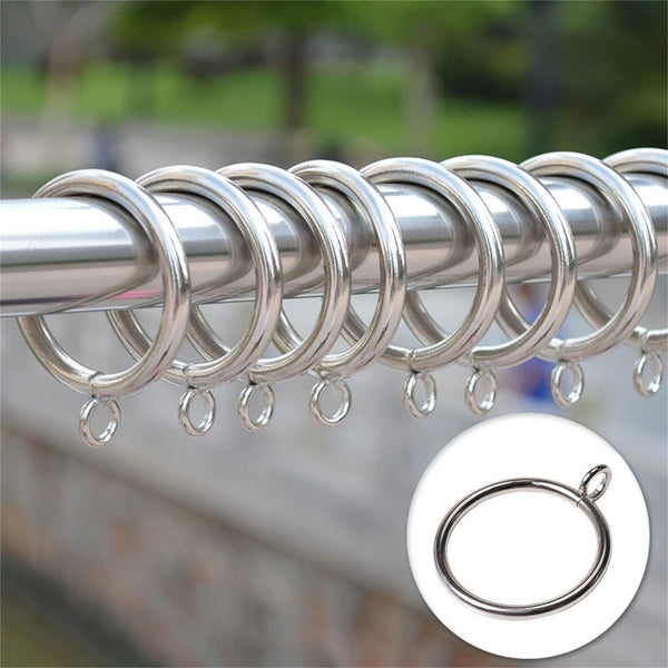 100Pcs Hinged Curtain Rings Hooks Multipurpose Clips Shower Curtain Open-up Ring - Lets Party