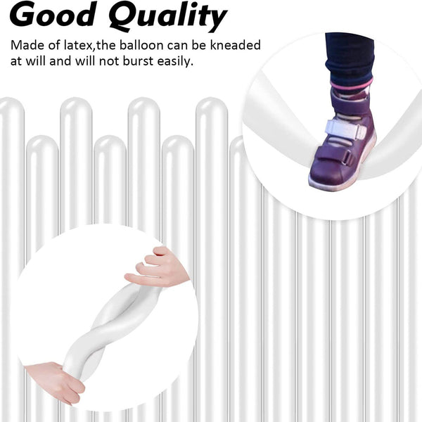 100/200x Latex Long Strip Balloon Animal Flower Party Tying Magic Making Modelli