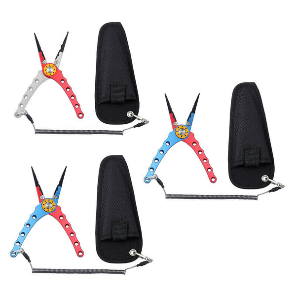 Aluminium Fishing Pliers Hook Removal Line Cutting Mono Braid Fish Grip AU Stock