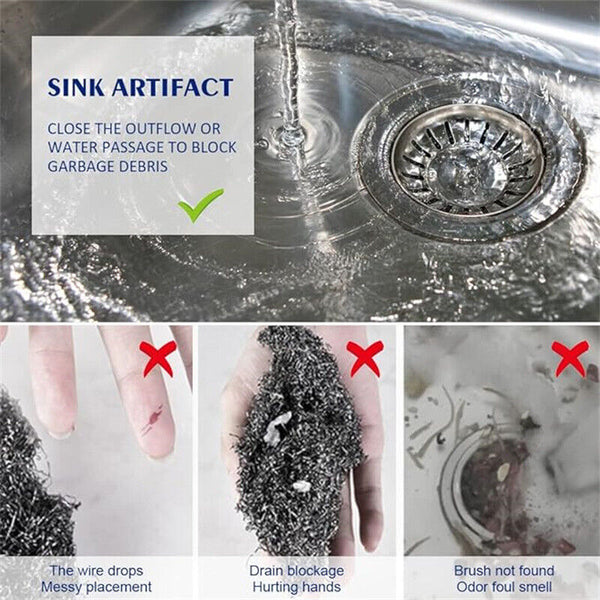 1/2/4 Sink Strainer Stainless Steel Kitchen Tool Waste Plug Filter Drain Stopper