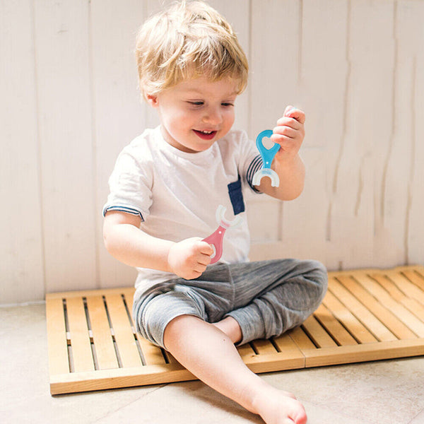 Baby Toothbrush U-shaped Silicone Brush Head Cleaning Teeth for Kids 2-12 Year - Lets Party