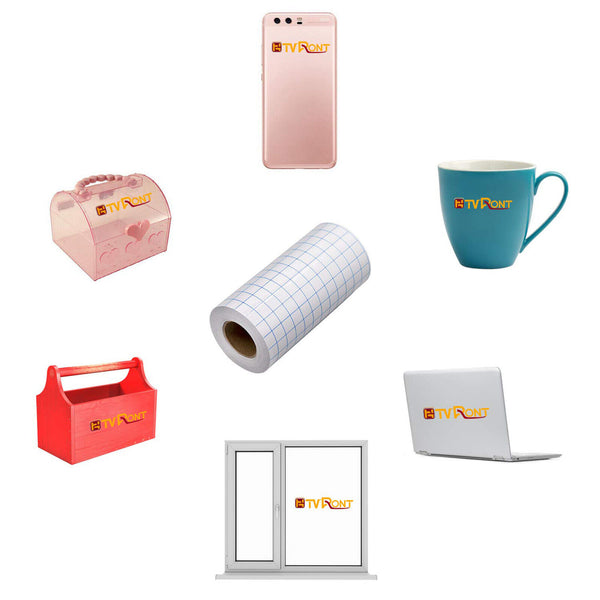 300mmx5m Vinyl Transfer Paper Tape Roll Cricut Adhesive Clear Alignment Grid AUS