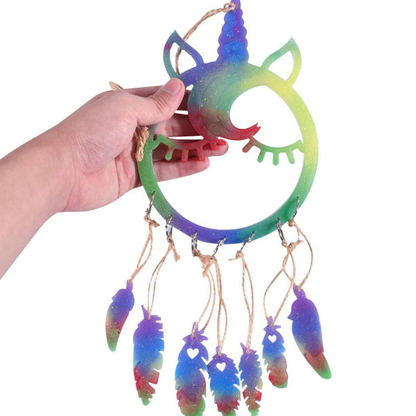 Silicone Unicorn Wind Chimes Resin Epoxy Mold Decor Dream Catcher Casting Mould