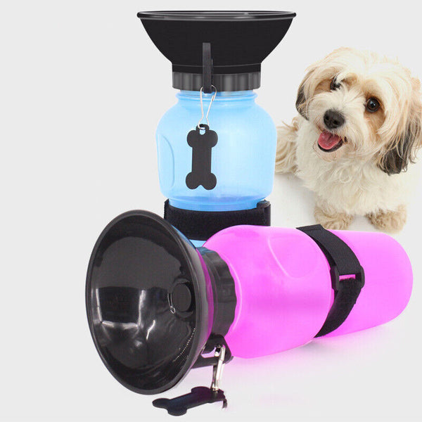 500ML Dog Cat Water Drinking Bottle Detachable Travel Cup Portable Pet Feeder AU
