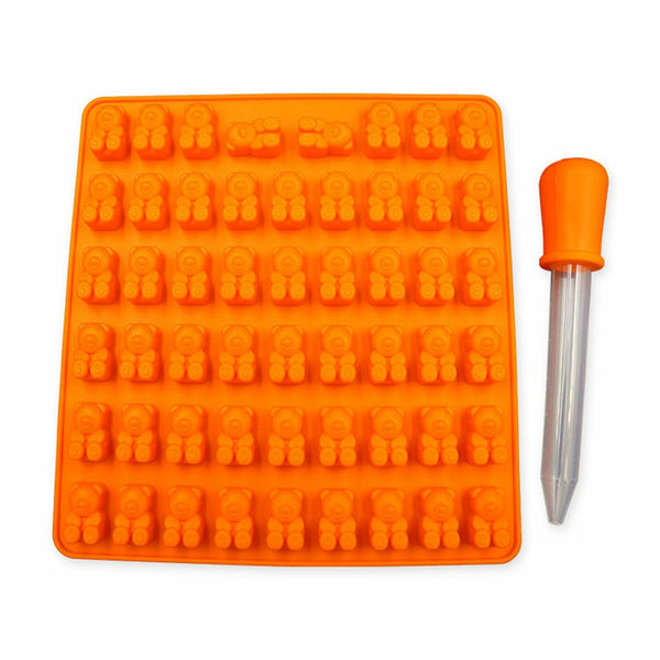 53 Cavity Silicone Gummy Bear Mold Candy Chocolate Jelly Ice Moulds Bakeware AU - Lets Party