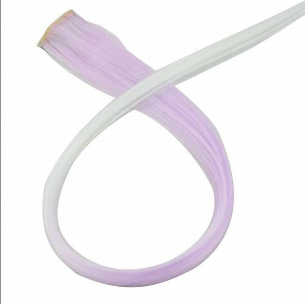 Clip On In Hair Extension Long Hair Coloured Synthetic Crochet Party Highlights