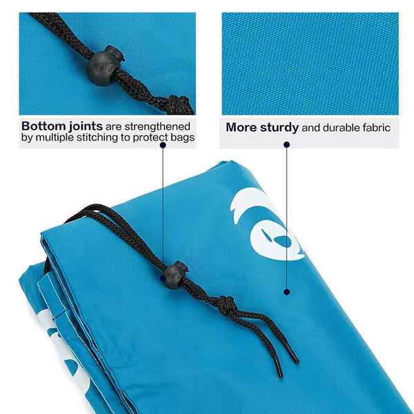 Blue Laundry Bag Travel For Dirty Clothes Camping Drawstring Closure Washing Machines - Lets Party