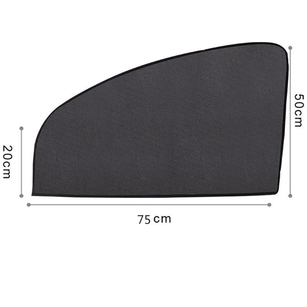 4PCS Magnetic Car Window Sun Shade UV Protection Front+Rear Side Window Curtain