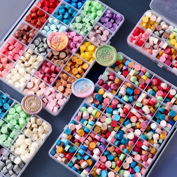 600pc Colour Sealing Wax Mix Metallic Stick Beads Stamp Seal Candle Envelope VIC