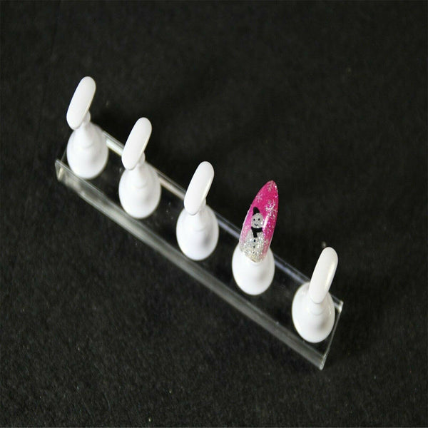 Magnetic Nail Tip Display Stand Holder Practice Set Art Training Tool Finger AU