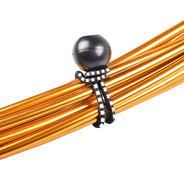 20-200X 18cm Elastic Ball Bungee Loop Cord Wire Fix Ties Strap Canopy Tent Black