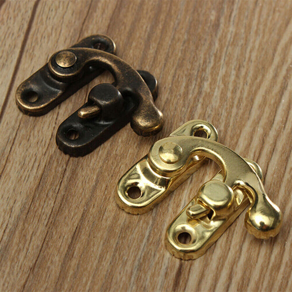 Antique Metal Catch Curved Buckle Horn Lock Clasp Hook Jewelry Box Pad ❤