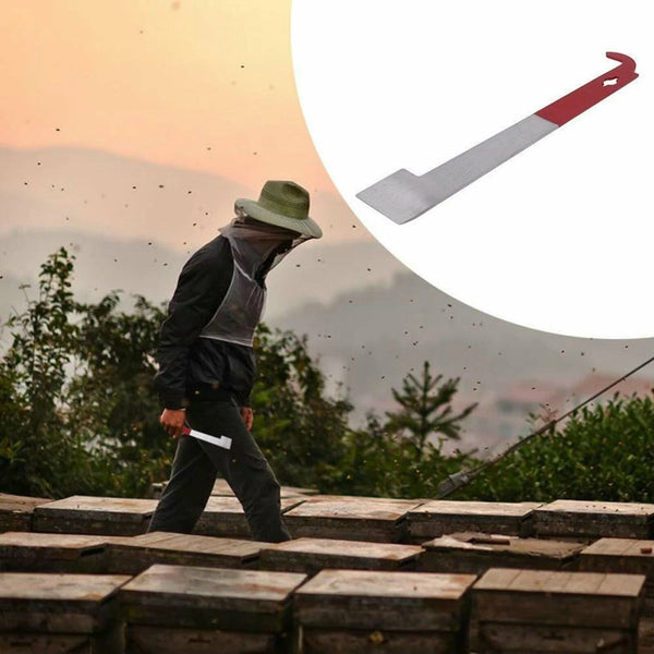 Durable Stainless Steel Bee Keeper J-Shape Hive Beekeeping Hook Scraper Tools AU