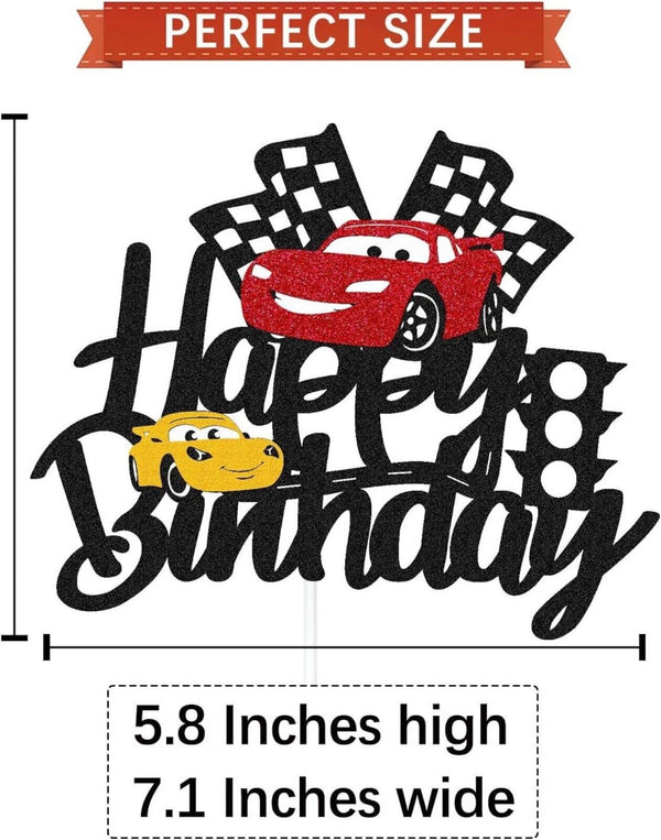 Cars Theme Party Supplies Set – Kids Birthday Banner, Balloons & Tableware Kit