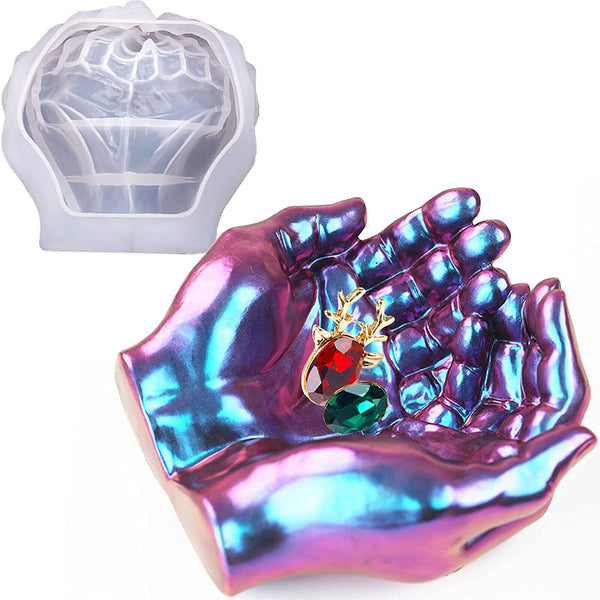 Hand Shape Silicone Ashtray Resin Mold Holder Tray Mould Casting Epoxy Crafts AU
