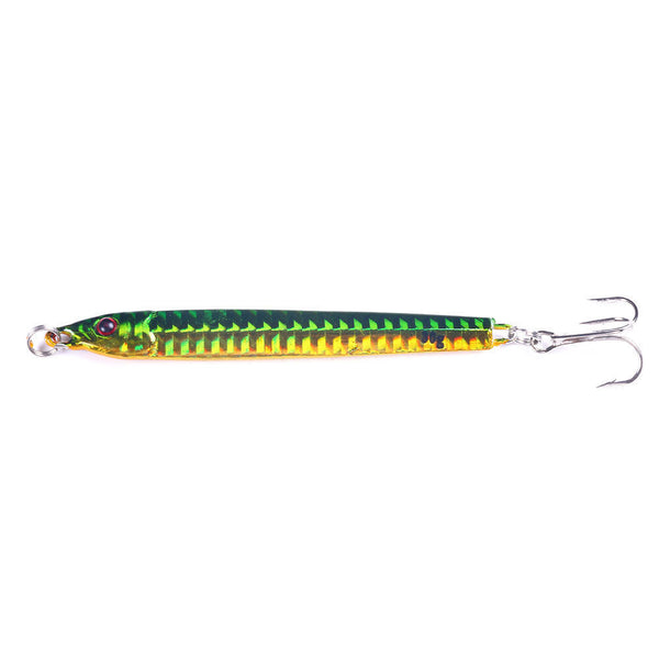 6pcs Lead Metal Jigging Lure 30g-40g Spoon Bait Saltwater Jig Fishing Tackle Lot