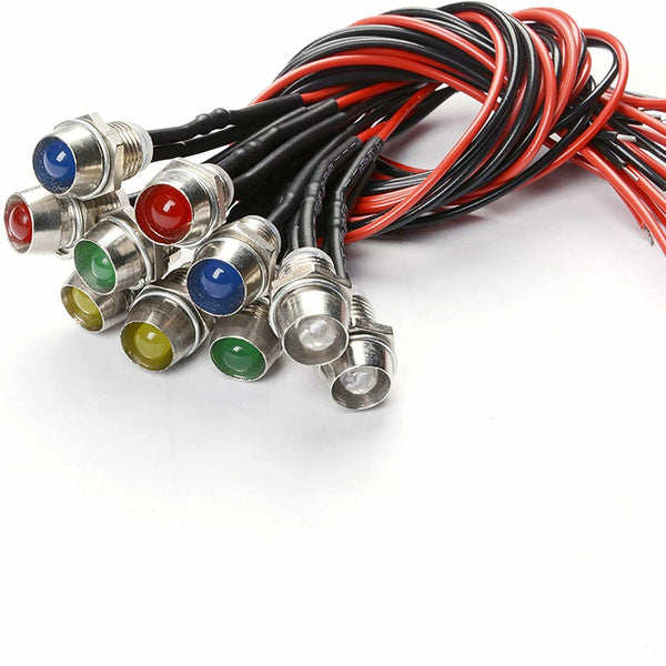 20PCS 12V LED Dash Pilot Panel Indicator Warning Light Lamp Car Boat Marine Van