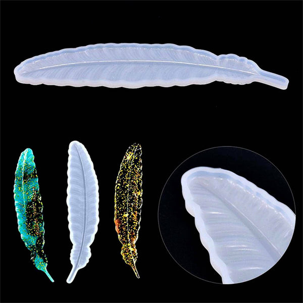 Silicone Feather Bookmark Resin Epoxy Mold Pendant Making Casting Mould Craft AU