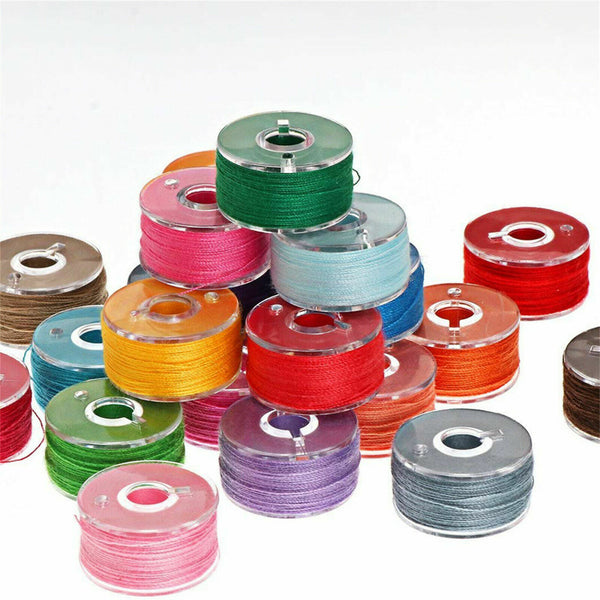 36/50Pcs Multicolor Thread Sewing Machine Bobbins Thread Embroidery Accessori AU