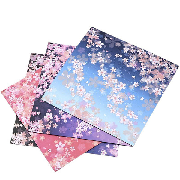 60 Sheets 4 Style Japanes Sakura Origami Square Paper Craft Folding 15cm x 15cm