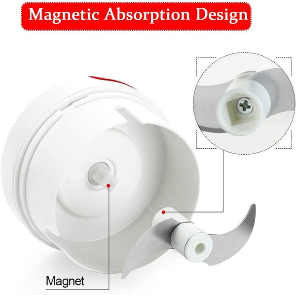 Meat Vegetable Cutter Food Chopper Mincer Onion Garlic Peeler Blender Crusher AU