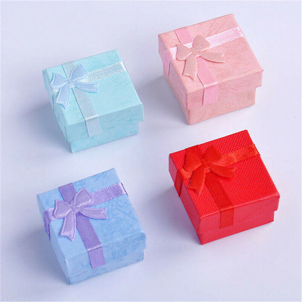 48PCS Cardboard Earring Ring Necklace Square Gift Box Display Jewelry Case Boxes