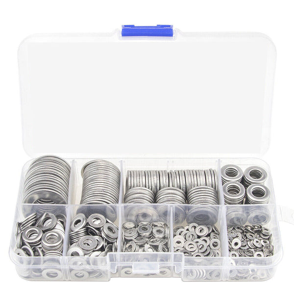 Stainless Steel Flat Washer Washers Assortment Set Value Kit AU NEW