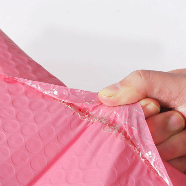 50Pcs Bubble Mailers Padded Envelopes Lined Poly Mailer Self Seal Pink 5 Size AU