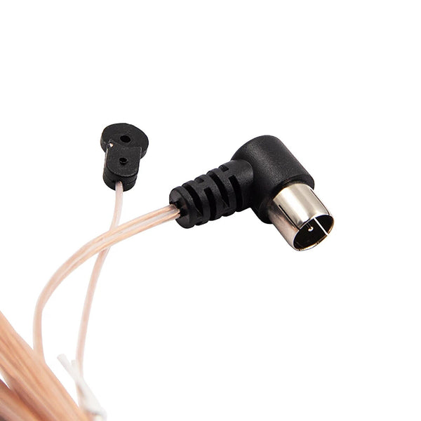 2M F Type FM Antenna 75 Ohm Male Plug For Home Radio Stereo Signal Receiver Use