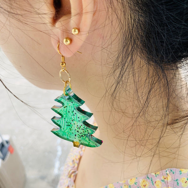 3pcs Christmas Deer Snowflake Epoxy Resin Silicone Mould Earrings Pendant Molds