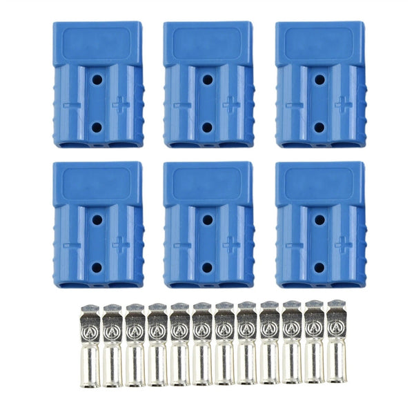 12 Sets Connectors Anderson Style Plug Power Tool 50AMP Solar Caravan 6AWG BLUE