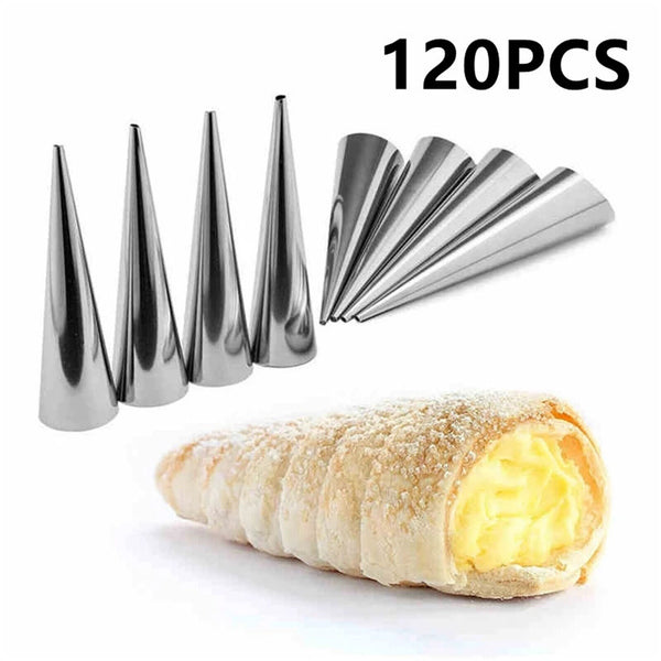 Steel Pastry Cream Horn Molds Conical Tube Cone Pastry Roll Horn Mould