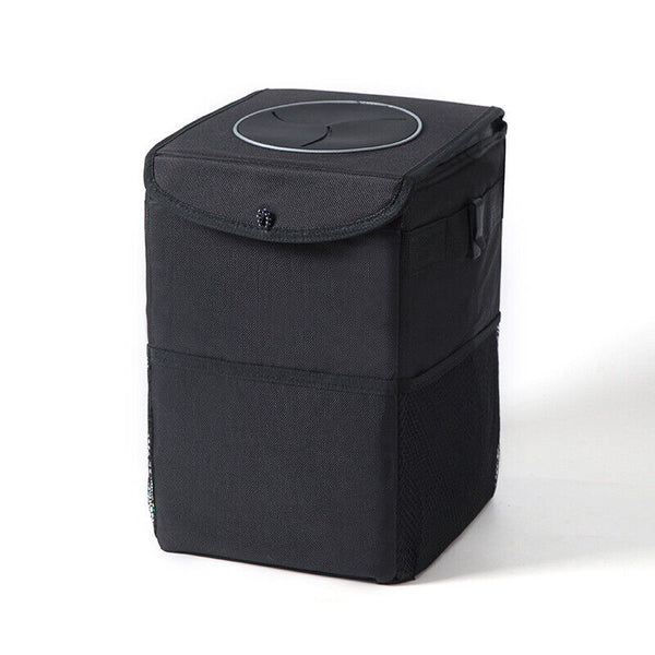 Waterproof Car Organizer Trash Can with Lid Bin Storage Garbage Bag Waste Basket