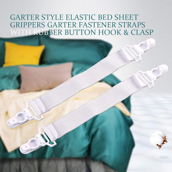 Elastic Bed Mattress Sheet Straps Clips Grippers Fastener Suspender Strip