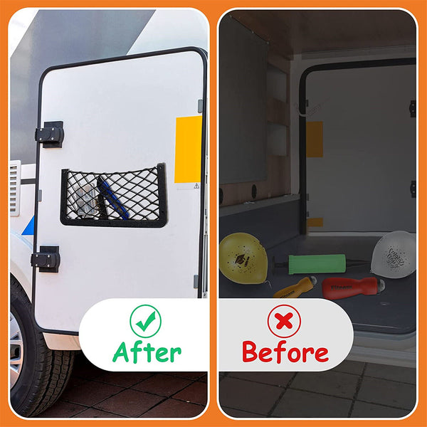 2PCS Large Storage Net Pocket For Camper Van Caravan Organiser Holder Tools New