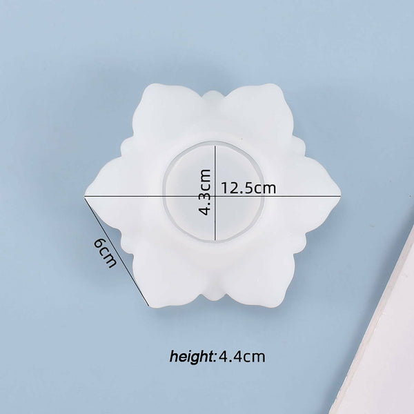 3D Lotus Candle Holder Ashtray Silicone Mold Epoxy Resin Mould Making Craft DIY