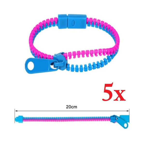 1-50x Sensory-Zipper Fidget Bracelet Zip Stim Toys Stress Anxiety Relief Autism