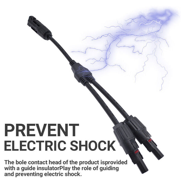 1/2 Pairs Solar Y Connector Cable Plug Inline Solar Panel IP67 30A 2 Connection